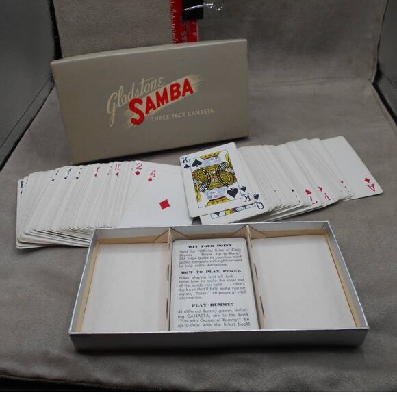 Gladstone Samba Three Pack Canasta Set Poodle Cards Incomplete Please Read Desc - Picture 3 of 5